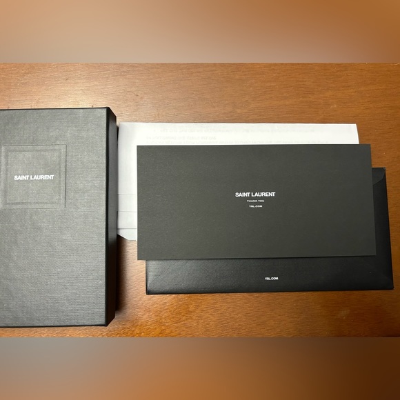 Saint Laurent YSL Cassandre Matelassé Zipped Card Case Burgundy Leather Wallet - Picture 6 of 14